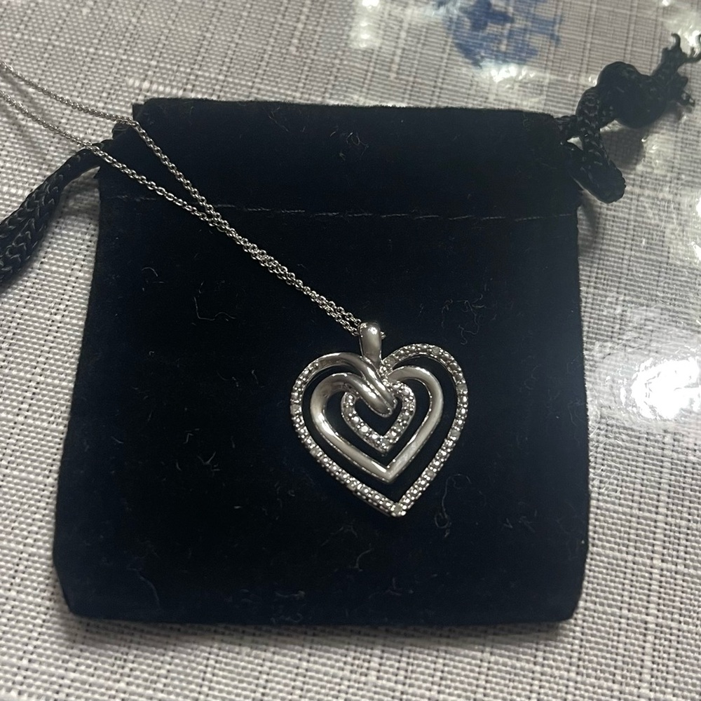 Silver Heart Pendant Necklace